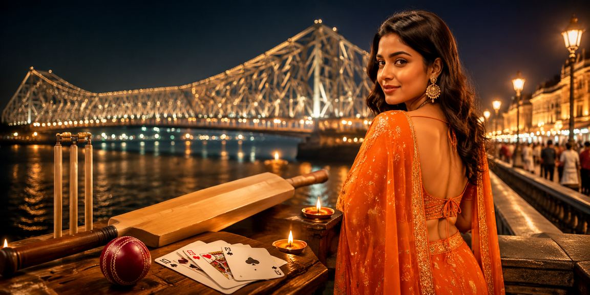 Excited fan watching cricket match and placing online bets in Kolkata
